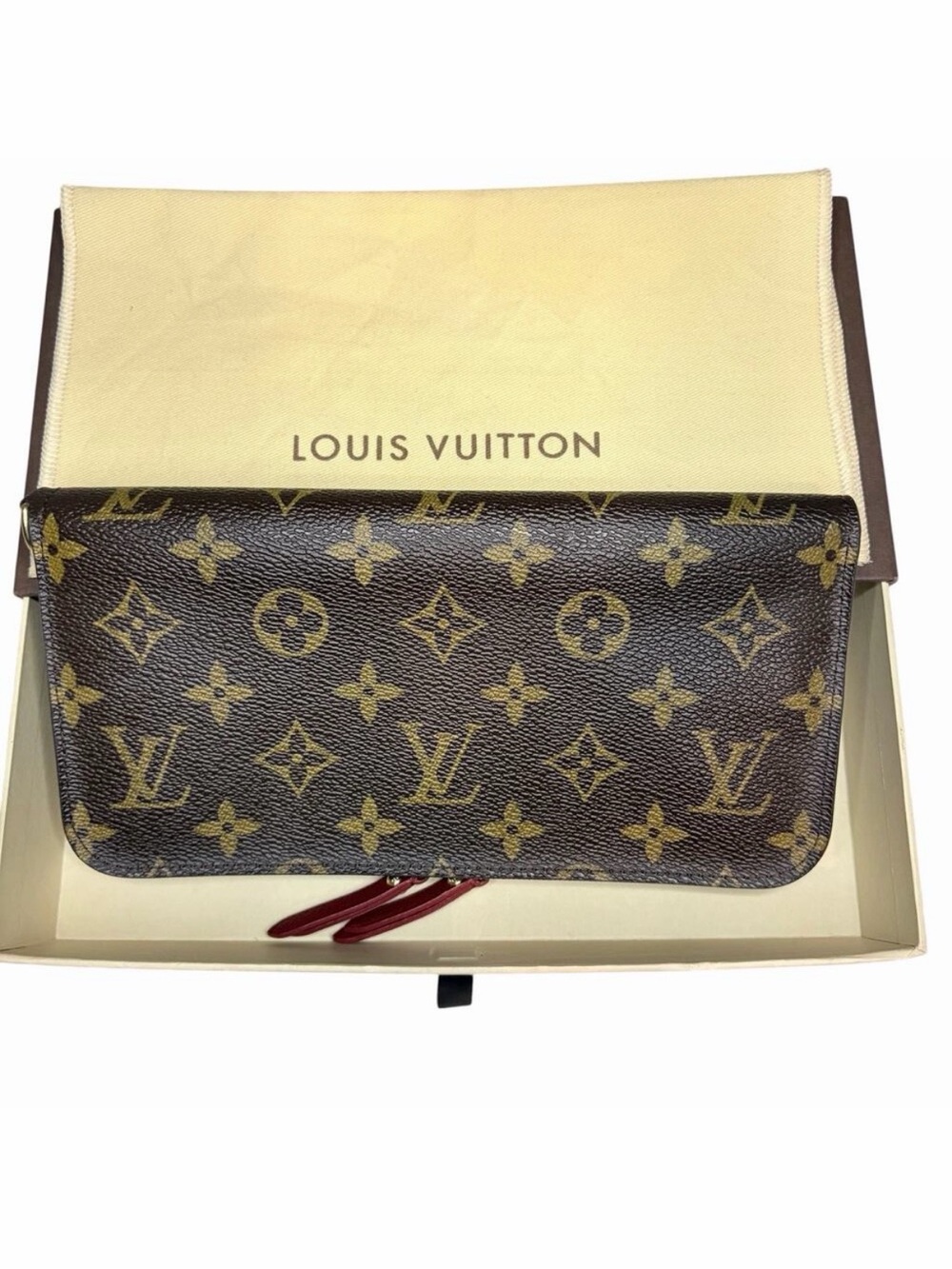 Louis Vuitton Insolite Wallet Monogram Red Interior w/Box Dust Bag COA
